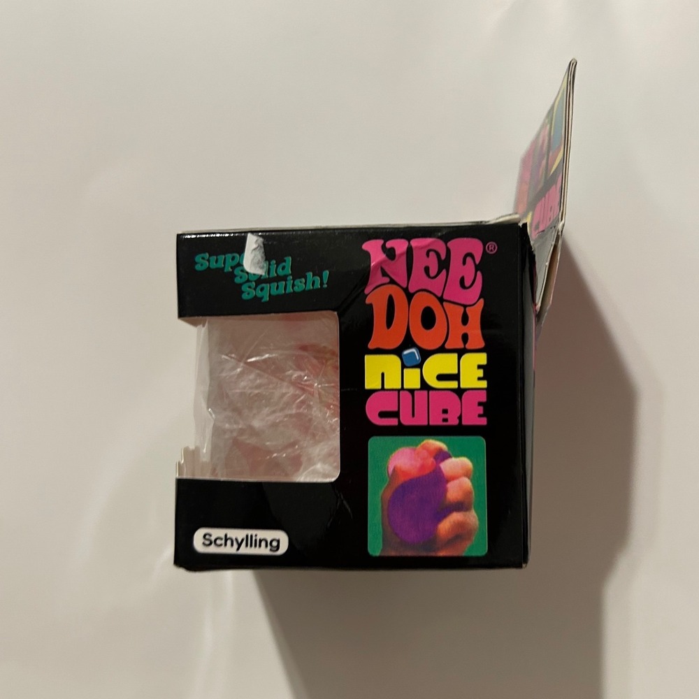 Schylling NeeDoh Nice Cube Pink Super Solid Squish Sensory Fidget Toy NIB - Picture 5 of 5